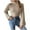 Khaki, variant on Npasoilc Cropped Sweaters for Women 2024 Trendy Fall Winter Long Puff Sleeve Round Neck Pullover Crochet Knitted Jumper Tops Casual Loose Sweaters Outfit Clothes