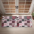 thumbnail image 2 of Red Ethnic Geometric Patchwork Pattern Door Rugs,Washable Non Slip Door Mats Indoor,Decorative Door Mats,Entry Mat Indoor for Entrance,Bedroom,Kitchen,Bathroom,16"x47", 2 of 6