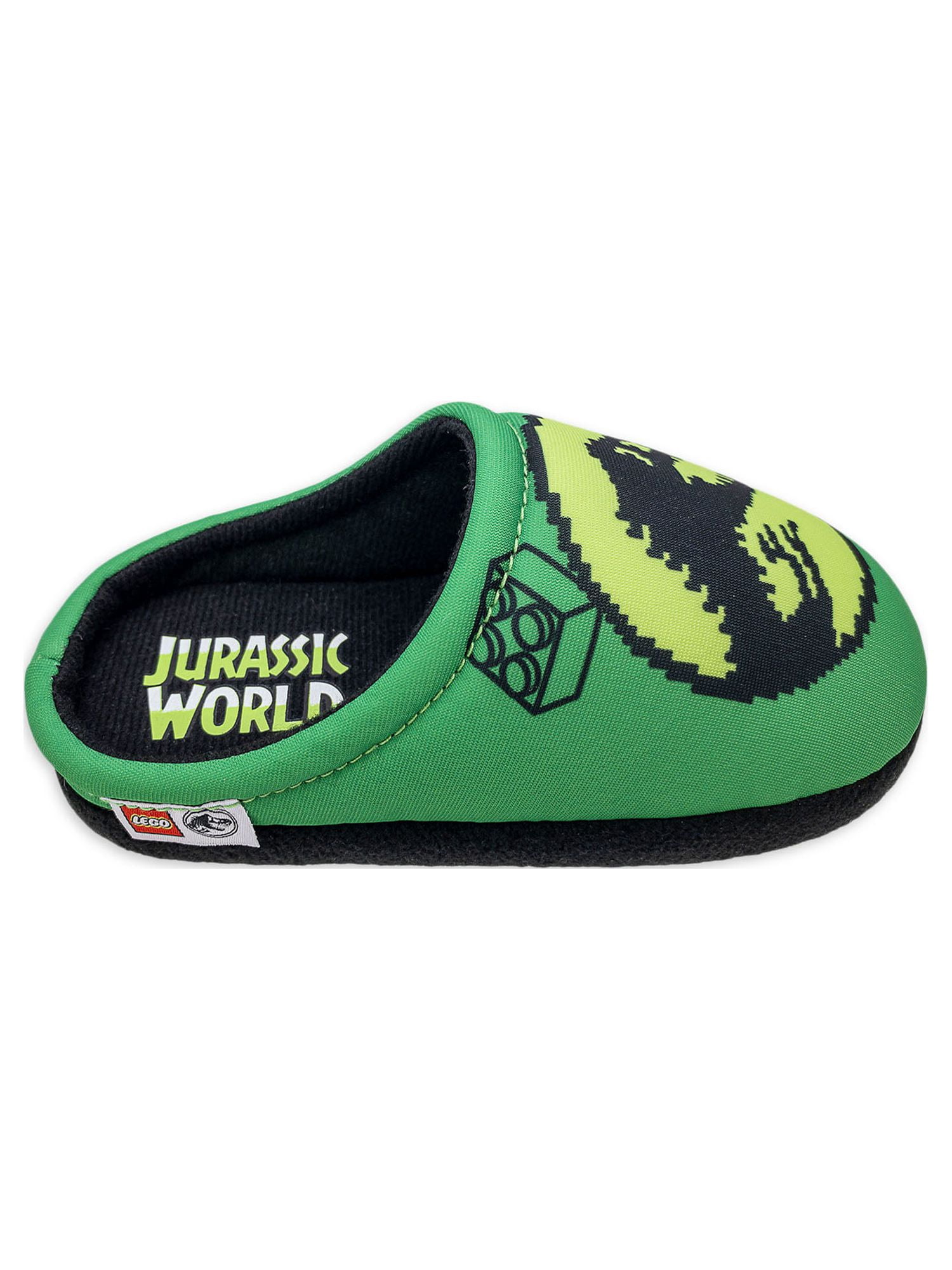Lego Jurassic World Boys Classic 2 Piece Long Sleeve and Long Pant Pajama Set with Slippers, Sizes 4-12