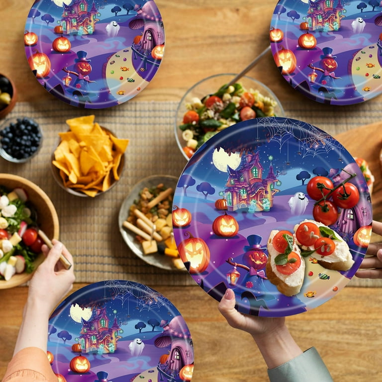 RKZDSR Halloween Party Decorations 24pcs Disposable Tableware