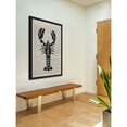 thumbnail image 5 of "Lobster Contour" Framed Painting Print, 5 of 5