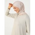 thumbnail image 4 of Viscose Fabric Crew-Neck Tunic - Pelican - Refka Basic, 4 of 8