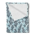 thumbnail image 2 of Blue and White Soft Flannel Fleece Throw Blanket, Hand Drawn Style Ocean Themed Pattern with Coral Seaweed, Cozy Plush for Indoor and Outdoor Use, 50" x 60", Pale Blue Dark Blue, by Ambesonne, 2 of 5