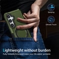 thumbnail image 5 of JTCASES for Samsung Galaxy S23 Case, Lens Protective Frame Foldable Rotating Bracket 2-layer Anti-fall Shockproof Anti-scratch Rugged Shell for Samsung Galaxy S23, Darkgreen, 5 of 9