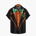 thumbnail image 1 of Chemises pour Hommes Jour de la Saint-Patrick, Chemise Boutonnée Homme Manches Courtes, Chemise Imprimée Saint-Patrick Col Rabattu Chemises Manches Courtes Hauts Chemise à Col, 1 of 5
