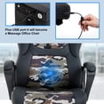 thumbnail image 3 of Dkeli Ergonomic Racing Gaming Chair Massage Computer Desk Chair PU Leather Office Chair with Lumbar Support for Teens, Camo, 3 of 9