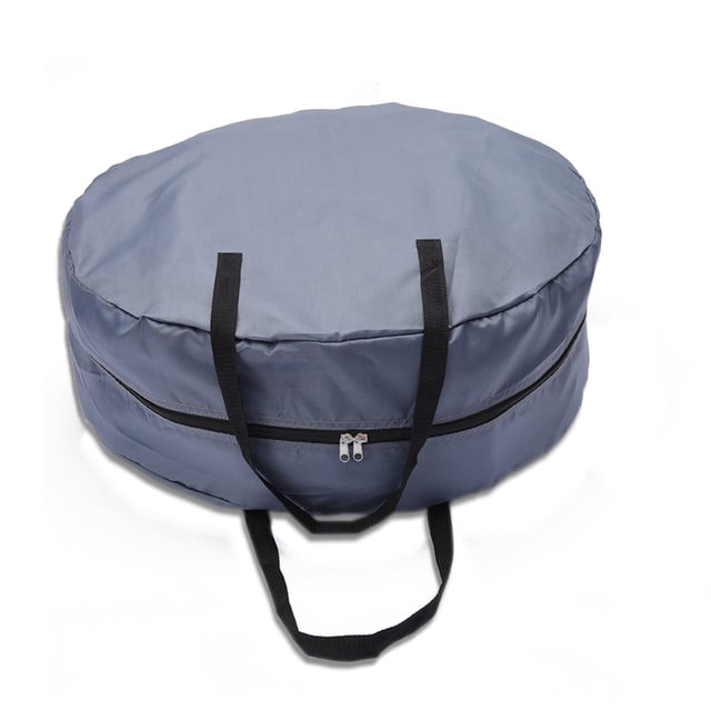 Oxford Cloth Wreath Storage Bag Convenient Carrying Handles PVC Transparent Material Zipper Case Christmas