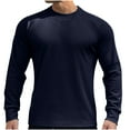 thumbnail image 2 of pstuiky Camisas casuales de manga larga para hombre, Camiseta/camiseta informal de manga larga holgada con cuello redondo y lavado a la moda para hombre Tops casuales para hombres xxxl, 2 of 3