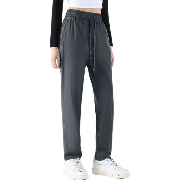 Women's Quick Dry Hiking Pants-Lightweight Waterproof Elastic Waist Jogger Pants for Travel Trendy and Casual Dark Gray 3XL