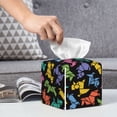 thumbnail image 3 of Honeii 's Colorful Geometric Dog for Leather Square Tissue Box Cover Holder: A Stylish Organizer for Tabletops, Bathrooms, Cars & Offices, 3 of 5