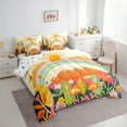 thumbnail image 3 of Manfei Vintage Flower Mushroom Twin Bedding Sets 7-Piece, Cartoon Rainbow Print Bedding Comforter Set, Teen Boy Girl Kid Reversible Sheet Sets, Lightweight Room Decor, 3 of 7