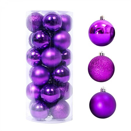 Purple Color 3cm Christmas Baubles Tree Decorations, Christmas Tree ...