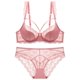 thumbnail image 1 of Gibobby Conjunto de lencería Lencería de Malla Sexy para Mujer Conjunto de Ropa Interior de Vendaje Envoltura de Pecho Bragas Huecas Conjunto de Sujetadores(Rosa, 75B), 1 of 4