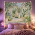 thumbnail image 2 of Mediterranean Patio Garden with Stone Archway and Potted Plants Serene Impressionist for Art Lovers Botanical Wall Art Housewarming Gift Tapestry Wall Hanging for Living Room and Dorm, 2 of 7