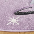 thumbnail image 3 of SAFAVIEH Carousel Kids Planets and Stars Area Rug, Purple/Orange, 5'3" x 5'3" Round, 3 of 10