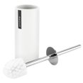 thumbnail image 2 of Ensemble de brosse WC avec support en acier inoxydable avec poignée améliorée (blanc), 2 of 14