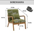 thumbnail image 4 of KYLE & KAY Modern Accent Chair,Velvet Arm Chair with Solid Wood Frame & Soft Cushion,Reading Chairs for Living Room, Bedroom, Balcony, Lounge Chair Indoor, Green, 4 of 8