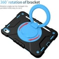 thumbnail image 3 of iPad 10.9 inch Case 2022, Allytech 360 Degree Rotatable Kickstand Pencil Holder Protective Case with Adjustable Detachable Shoulder Strap Kids-Friendly Case for iPad 10th Gen 2022, Black + Blue, 3 of 8