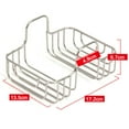 thumbnail image 4 of Stainless Steel Sink Caddy Kitchen Draining Rack Hanging Storage Basket Organizer for Cleaning Cloth Sponge, 4 of 6