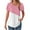 510_Pink, variant on Short Sleeve Shirts for Women Tops Petal Summer Casual Crew Neck Floral Solid Blouse Pleated Tunics T Shirts for Women Black