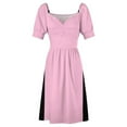 thumbnail image 4 of SOLID PLAIN COTTON CANDY OVER 100 SHADES OF ON OZCUSHIONS Short Sleeved Dress elegant women's sets Dress, 4 of 5
