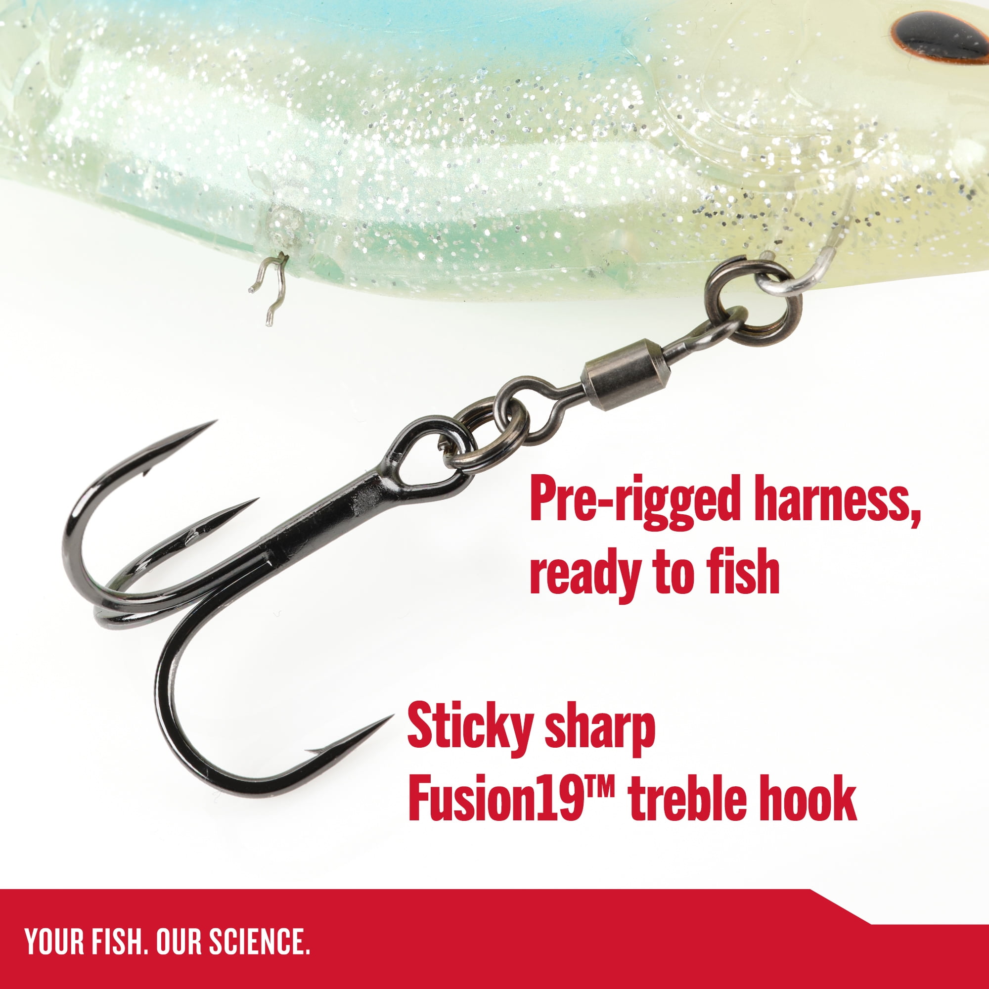 (2 pack) Berkley PowerBait® CullShad, 6 in, Albino