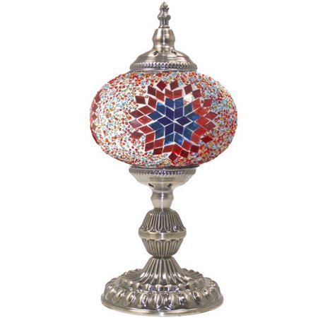 UPC 713289001353 product image for Silver Fever Handcrafted Mosaic Turkish Lamp -Moroccan Glass - Table Desk Bedsid | upcitemdb.com