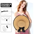thumbnail image 6 of Women Wide Brim Straw Beach Hats UV Protection Ladies Straw Hats Summer Sun Hats, 6 of 7