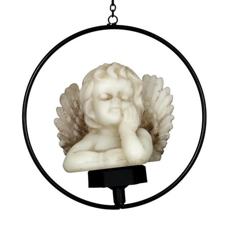 

Solar Powered -Mini Angel Cherub Lantern Garden Yard Patio Art Decor