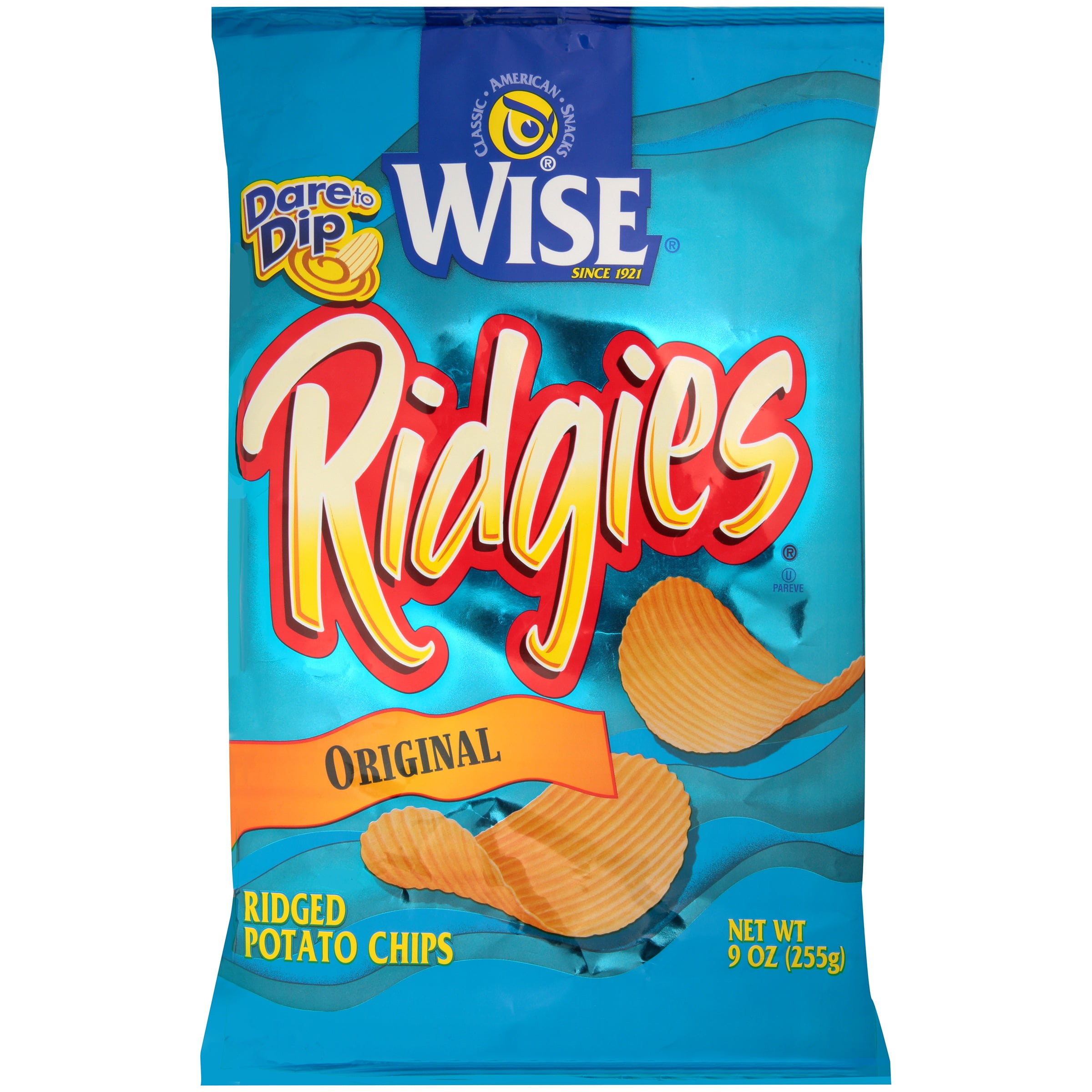 Wise All Natural Ridged Potato Chips, 9 Oz.