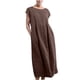 thumbnail image 1 of TopLLC Vestidos de verano para mujer,Vestido largo para mujer,Vestido largo de algodón con cuello redondo, sin mangas, cuello redondo, estilo retro, talla grande,Vestidos de verano para mujer,Coffee, 1 of 6