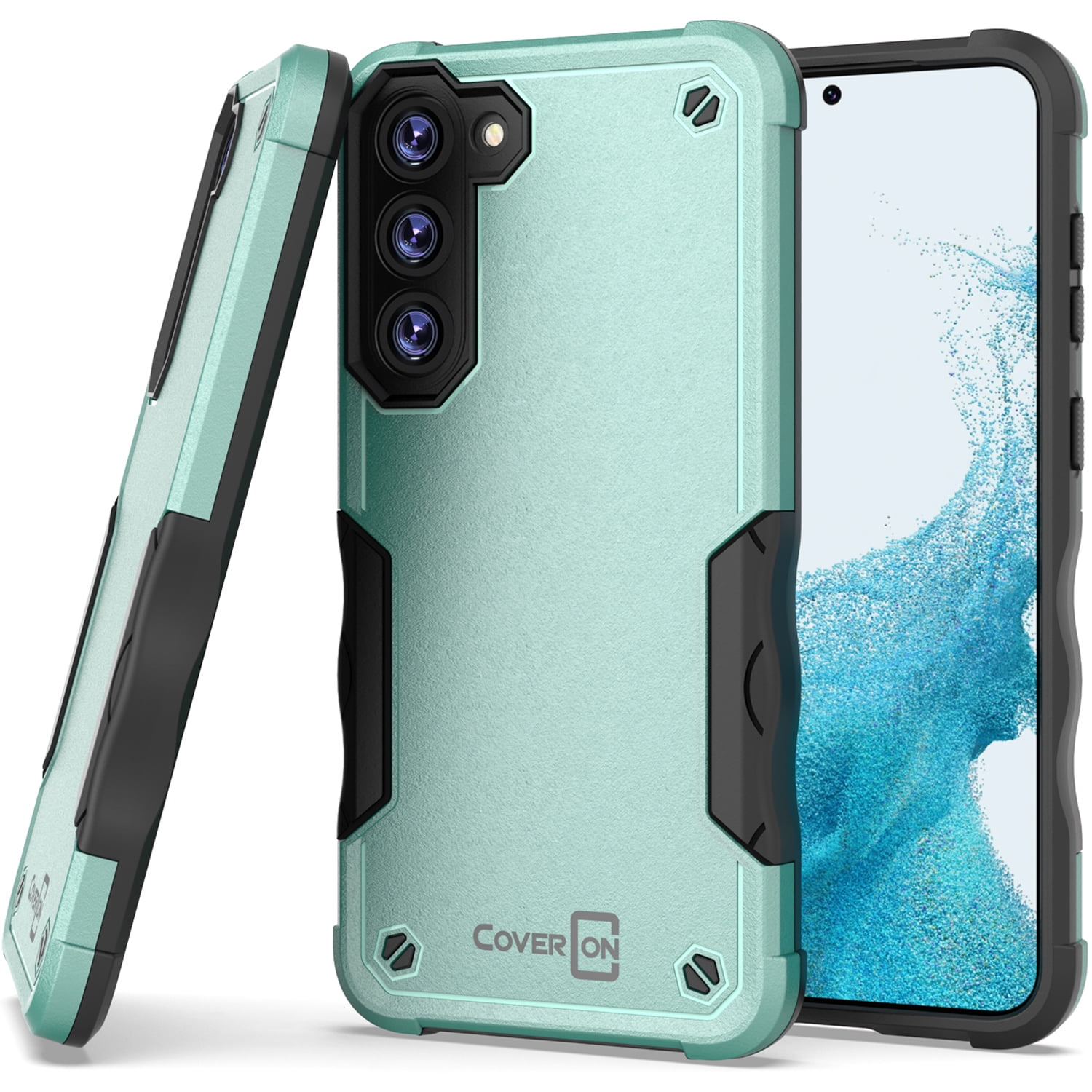 CoverON For Samsung Galaxy S23 Case, Military Grade Heavy Duty Rugged Phone Cover Grip, Green