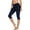 Navy blue, variant on Women's Swimsuit Bottom Drawstring Sport Skirted Capris Swim Short