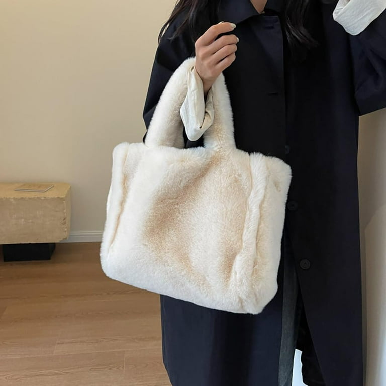 GZhLonKiMa Fluffy Tote Bag Faux Fur Hobo Bag Purse Plush GZhLonKiMa Fluffy Tote Bag Faux Fur Hobo Bag Purse Plush