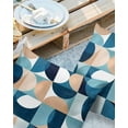 thumbnail image 2 of Pack of 2 Outdoor Pillow Covers, Retro Middle Ages Abstract Geometic Teal Blue Pattern Waterproof Square Throw Pillowcase Cushion Decorative Pillow Covers for Couch Patio Tent, 18x18 in, 2 of 6