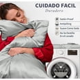 thumbnail image 4 of Juego De Sábanas Matrimonial De Satín Lujosas Modelo Plateado, 4 of 4