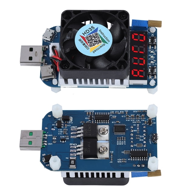 USB Electronic Load Resistor, 4 Digit LED Display Fast Charge Tester for QC2.0 QC3.0 AFC FCP, Automatic Power Off Conservation