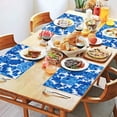 thumbnail image 2 of Pioneer Flower Floral Print Pattern Summer Placemats Table Placemats Set Of 4-Linen Kitchen Washable Placemats Table Mats 12x18 Inch Non-Slip Heat Resistant, 2 of 6
