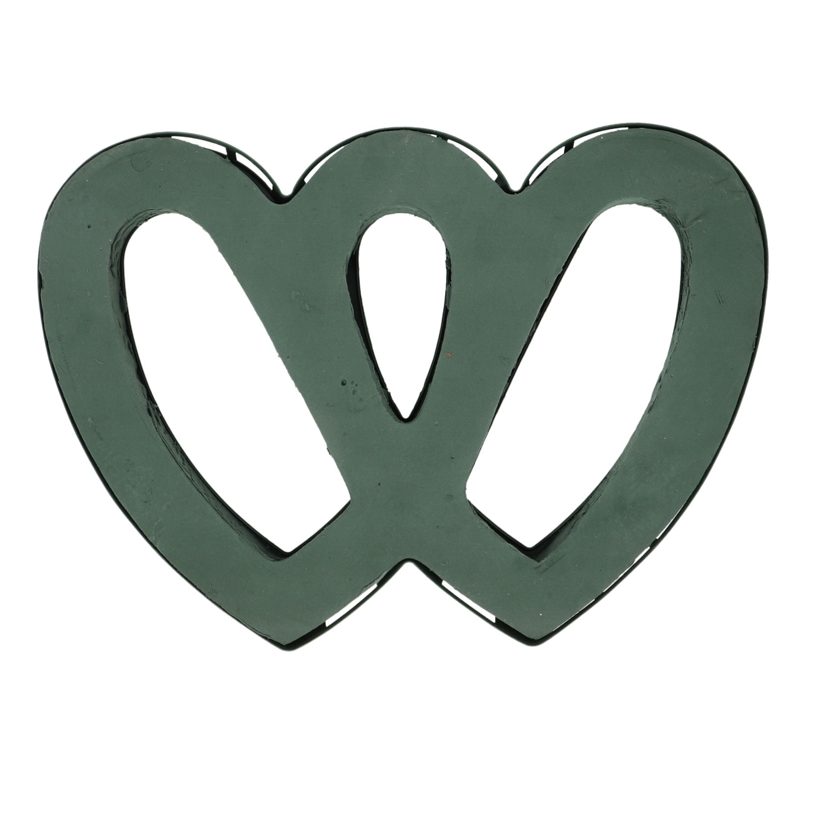 IDEANATEGRATE Wedding Car Floral Arrangement Supplies 1Pack Heart Shaped Green Plastic Foam Mud for Flower Decoration