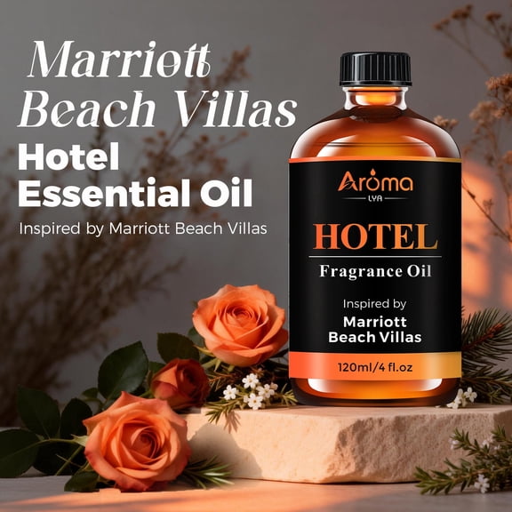 Aroma LYA Hotel Fragrance Oil, Marriott Beach Villas Scent, 120ml/4 fl oz, for Diffuser and DIY Candle Soap Making