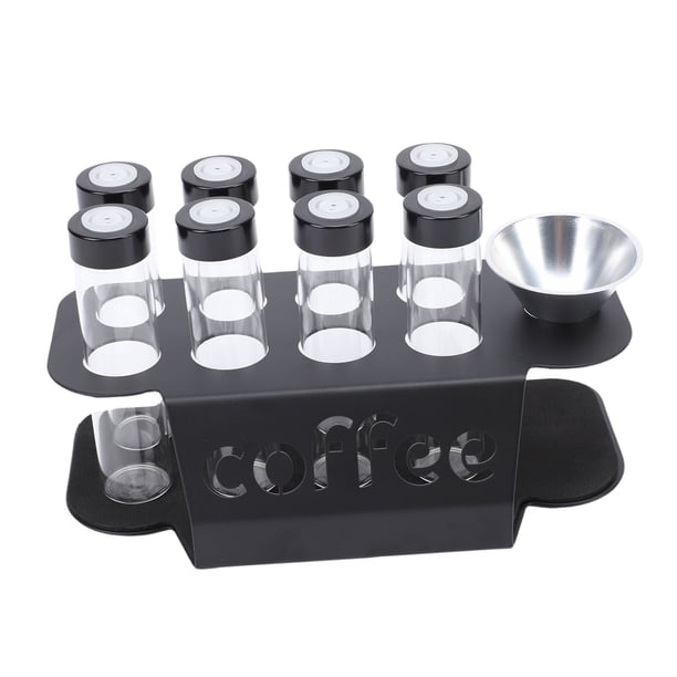 Tubos De Almacenamiento De Granos De Café Con Soporte De Válvula De Escape Unidireccional, Viales De Vidrio Transparente Para Hojas De Té Y Nueces, 8 Uds.