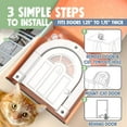 thumbnail image 3 of No-Flap Interior  Door for Cats  to 20 lbs, Easy  Setup, Secured Installation, Dog Bed Friendly, 3 of 5