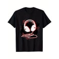 thumbnail image 1 of Casque de Musique Graphique pour DJs et Musiciens Tissu à Haute Extensibilité Motif Imprimé Chemise à Manches Courtes, 1 of 5