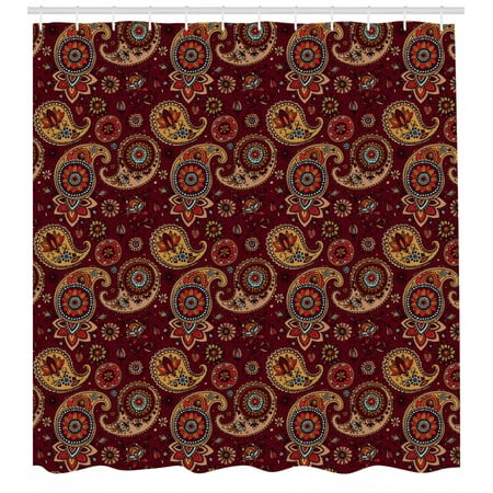 Paisley Shower Curtain Middle Eastern Culture Stylized Pattern