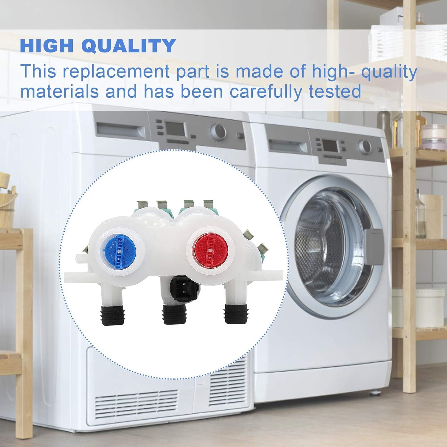 W11165546 W10758828 Washer Water Inlet Valve - Compatible with Maytag &Whirlpool Washing Machine wm0642hw wm0642hw mah7500aww,mvwb765fw0 mvw6230hw2 Replace#w11096267