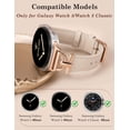 thumbnail image 3 of Wearlizer Leather Band Compatible with Samsung Galaxy Watch 8 40mm 44mm & Watch 8 Classic 46mm, Slim Dressy Genuine Leather Strap with D-Shape Metal Buckle for Women, 3 of 7