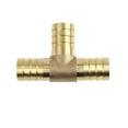 thumbnail image 3 of 16mm Hose Barbed Brass 3 Way Connector Tee Thread Joiner Adapter for Fuel Air Water Gas Oil Pipe, 3 of 4