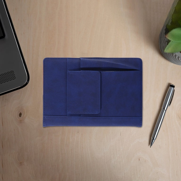 JOGZMZ A5 Notebook with Pockets, Faux Leather Hardy Notepad with