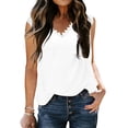 thumbnail image 2 of Blusa superior de manga corta acampanada de color sólido de encaje casual de verano para mujer Pompotops  hkajfhjk471652, 2 of 8