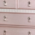 thumbnail image 4 of Benjara Five Drawers Contemporary Solid Wood Chest With Mirror Accent- Pink, 4 of 12